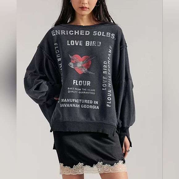 Free People Tops - NWOT WTF Camden Graphic~ Bird Combo